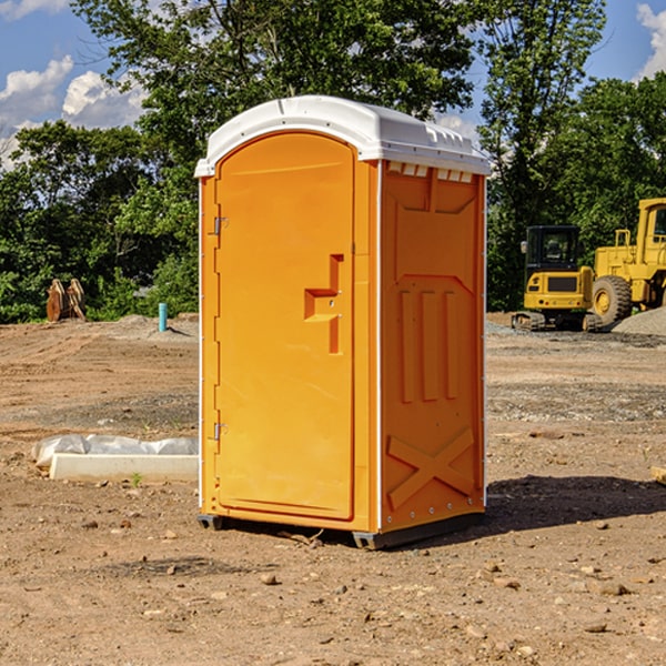 what is the expected delivery and pickup timeframe for the portable restrooms in Logan County